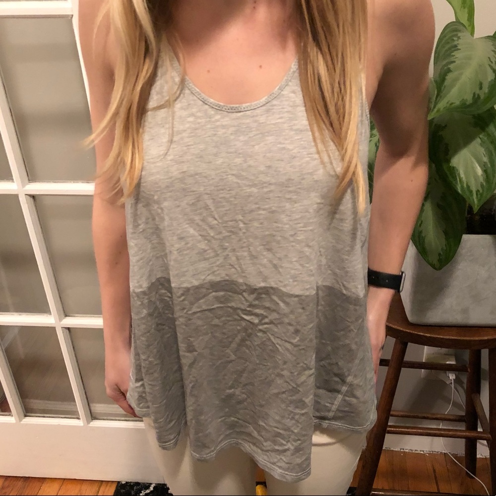 Lululemon Open Back Silver Top